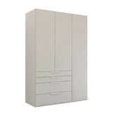 Frans 151cm Decor 3 Door Wardrobe With Drawers - Pendle Village Furniture